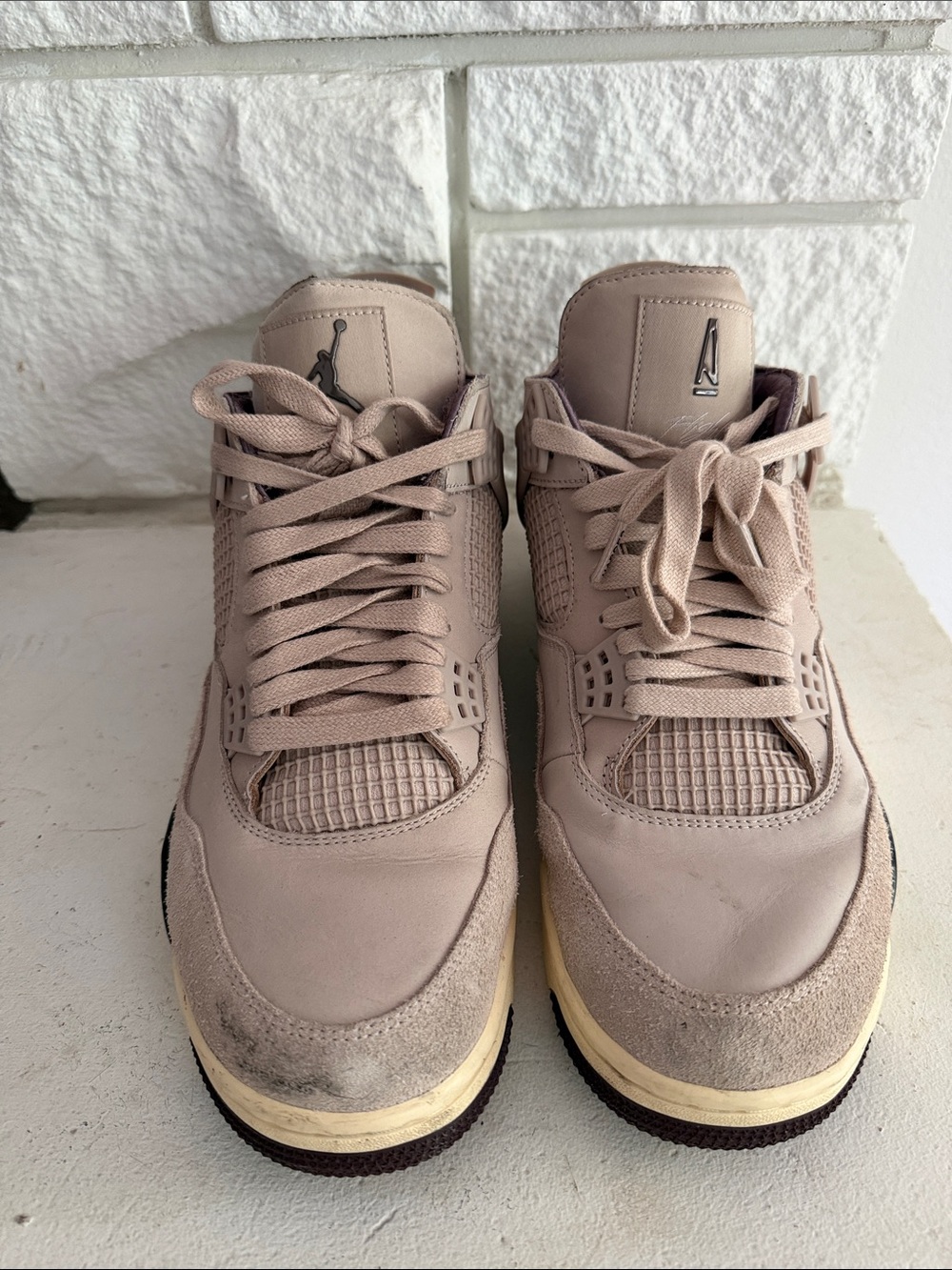 Jordan Men's Taupe/Beige Retro Sneakers [air Jordan 4]
